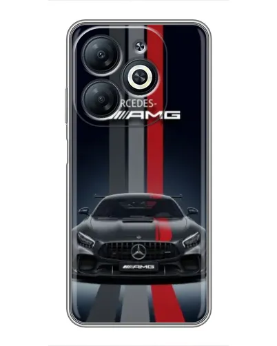 Чехол для Infinix Smart 8 с картинкой «Mercedes — белый карбон» Чехол для Infinix Smart 8 с картинкой «Mercedes — белый карбон»