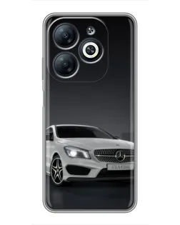 Чехол для Infinix Smart 8 с картинкой «Mercedes AMG GT Silver»