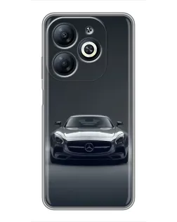 Чехол для Infinix Smart 8 с картинкой «Mercedes на черном»