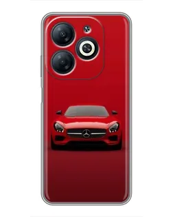 Чехол для Infinix Smart 8 с картинкой «Красный Mercedes AMG»
