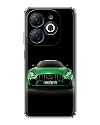 Чехол для Infinix Smart 8 с картинкой «Mercedes — неоновый лого» Чехол для Infinix Smart 8 с картинкой «Mercedes — неоновый лого»