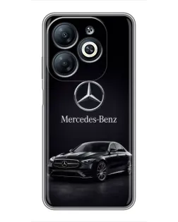 Чехол для Infinix Smart 8 с картинкой «Mercedes — решетка радиатора»