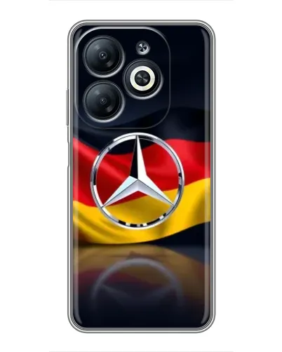 Чехол для Infinix Smart 8 с картинкой «Mercedes — флаг Германии» Чехол для Infinix Smart 8 с картинкой «Mercedes — флаг Германии»