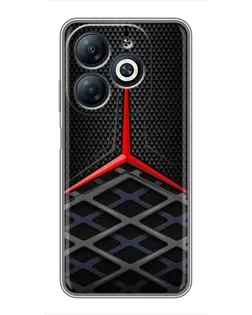 Чехол для Infinix Smart 8 с картинкой «Mercedes Carbon Grid»