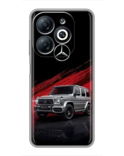 Чехол для Infinix Smart 8 с картинкой «Mercedes G-Class красный»