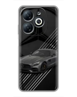 Чехол для Infinix Smart 8 с картинкой «Mercedes AMG — графика»