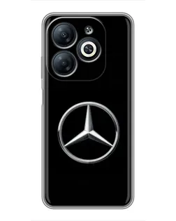 Чехол для Infinix Smart 8 с картинкой «Mercedes классический лого»