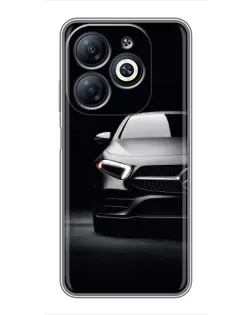 Чехол для Infinix Smart 8 с картинкой «Свет фар Mercedes»