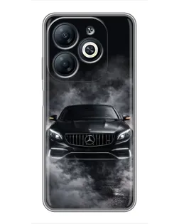 Чехол для Infinix Smart 8 с картинкой «Mercedes в дыму»