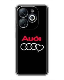 Чехол для Infinix Smart 8 с картинкой «Логотип Audi Heart»
