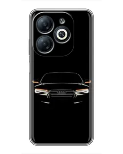 Чехол для Infinix Smart 8 с картинкой «Audi — ночной контур»