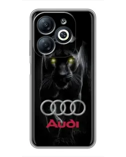 Чехол для Infinix Smart 8 с картинкой «Пантера и Audi»