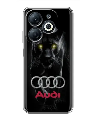 Чехол для Infinix Smart 8 с картинкой «Пантера и Audi» Чехол для Infinix Smart 8 с картинкой «Пантера и Audi»