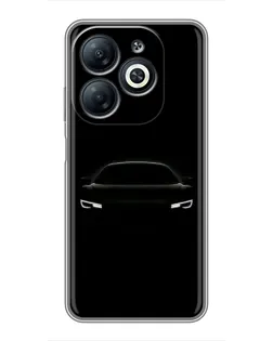 Чехол для Infinix Smart 8 с картинкой «Взгляд Audi в темноте»