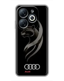 Чехол для Infinix Smart 8 с картинкой «Графика — пантера и Audi»