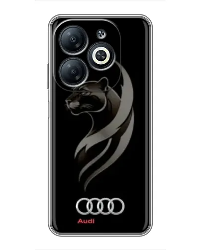 Чехол для Infinix Smart 8 с картинкой «Графика — пантера и Audi» Чехол для Infinix Smart 8 с картинкой «Графика — пантера и Audi»