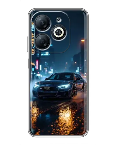 Чехол для Infinix Smart 8 с картинкой «Ночной город и Audi» Чехол для Infinix Smart 8 с картинкой «Ночной город и Audi»
