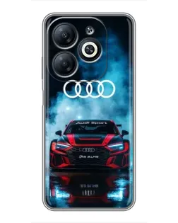 Чехол для Infinix Smart 8 с картинкой «Audi Sport — неон»