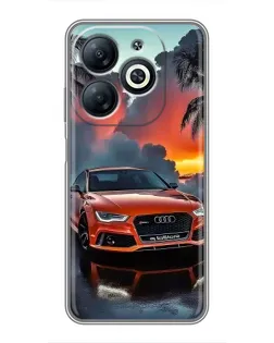 Чехол для Infinix Smart 8 с картинкой «Audi — закат»