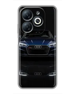 Чехол для Infinix Smart 8 с картинкой «Audi — ночное отражение»
