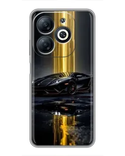 Чохол для Infinix Smart 8 з картинкою «Нічний Lamborghini драйв»