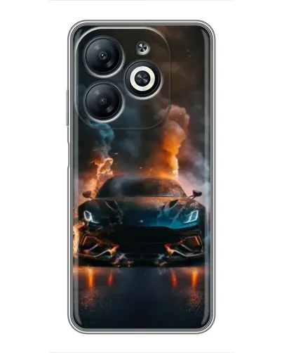 Чехол для Infinix Smart 8 с картинкой «Lamborghini дымная эстетика»