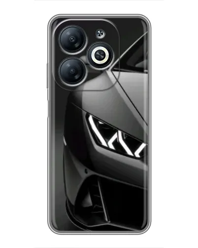 Чехол для Infinix Smart 8 с картинкой «Lamborghini фары детализация»