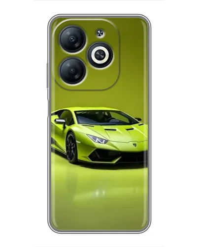 Чехол для Infinix Smart 8 с картинкой «Салатовый Lamborghini Huracan»