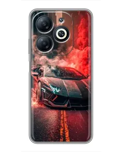 Чохол для Infinix Smart 8 з картинкою «Lamborghini червоний дим» Чохол для Infinix Smart 8 з картинкою «Lamborghini червоний дим»