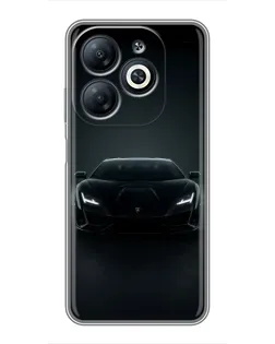 Чохол для Infinix Smart 8 з картинкою «Чорний Lamborghini Aventador» Чохол для Infinix Smart 8 з картинкою «Чорний Lamborghini Aventador»