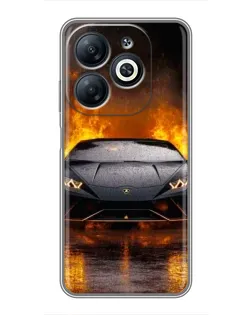 Чохол для Infinix Smart 8 з картинкою «Lamborghini у вогні» Чохол для Infinix Smart 8 з картинкою «Lamborghini у вогні»