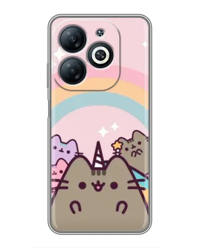 Чехол для Infinix Smart 8 с картинкой «Единорог Pusheen» Чехол для Infinix Smart 8 с картинкой «Единорог Pusheen»