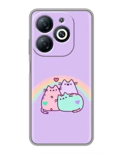 Чохол для Infinix Smart 8 з картинкою «Веселкові Пушини» Чохол для Infinix Smart 8 з картинкою «Веселкові Пушини»