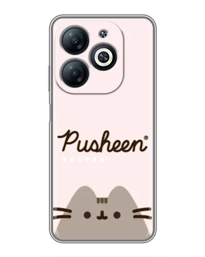 Чехол для Infinix Smart 8 с картинкой «Pusheen логотип» Чехол для Infinix Smart 8 с картинкой «Pusheen логотип»