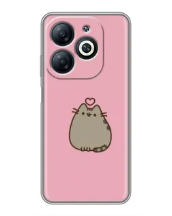 Чохол для Infinix Smart 8 з картинкою «Pusheen серце» Чохол для Infinix Smart 8 з картинкою «Pusheen серце»
