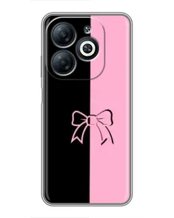 Чехол для Infinix Smart 8 с картинкой «Половинки банта»