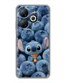 Чехол для Infinix Smart 8 с картинкой «Стич и голубика» Чехол для Infinix Smart 8 с картинкой «Стич и голубика»