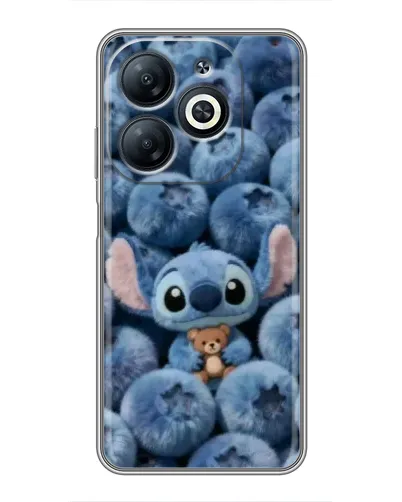 Чехол для Infinix Smart 8 с картинкой «Стич и голубика» Чехол для Infinix Smart 8 с картинкой «Стич и голубика»