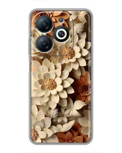 Чохол для Infinix Smart 8 з картинкою «Бежевий флористичний декор» Чохол для Infinix Smart 8 з картинкою «Бежевий флористичний декор»
