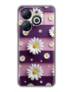 Чохол для Infinix Smart 8 з картинкою «Ромашки на фіолетовому» Чохол для Infinix Smart 8 з картинкою «Ромашки на фіолетовому»
