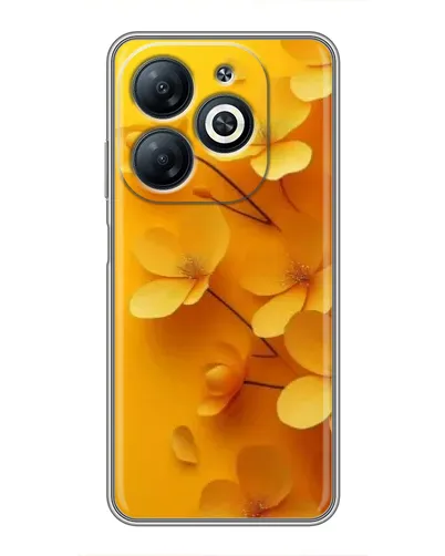 Чехол для Infinix Smart 8 с картинкой «Золотые лепестки»