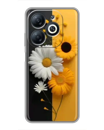 Чехол для Infinix Smart 8 с картинкой «Подсолнух и ромашка»