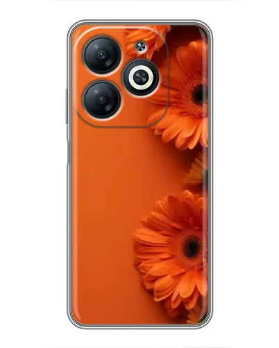 Чехол для Infinix Smart 8 с картинкой «Оранжевые герберы»