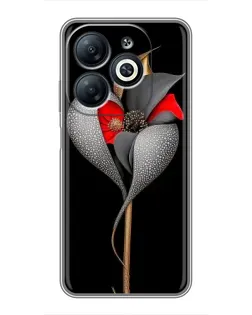Чохол для Infinix Smart 8 з картинкою «Срібна фантазійна квітка» Чохол для Infinix Smart 8 з картинкою «Срібна фантазійна квітка»