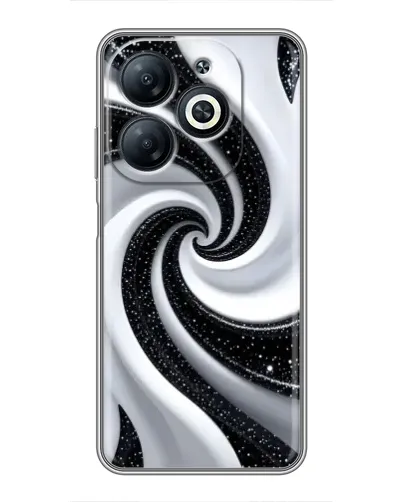 Чехол для Infinix Smart 8 с картинкой «Черно-белая спираль»
