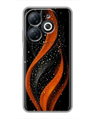 Чехол для Infinix Smart 8 с картинкой «Огненная звездная волна»