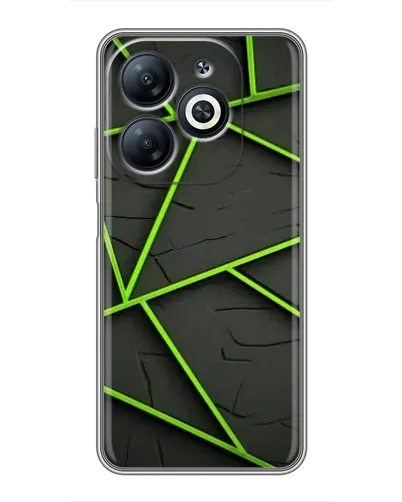 Чехол для Infinix Smart 8 с картинкой «Зеленые геометрические линии»