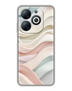 Чехол для Infinix Smart 8 с картинкой «Пастельные нежные волны»