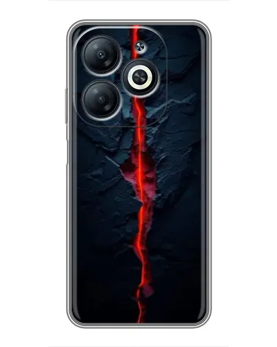 Чехол для Infinix Smart 8 с картинкой «Kрасная лавовая трещина»