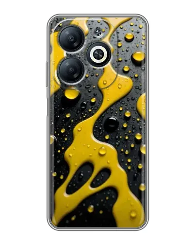 Чехол для Infinix Smart 8 с картинкой «Жидкое желтое золото»